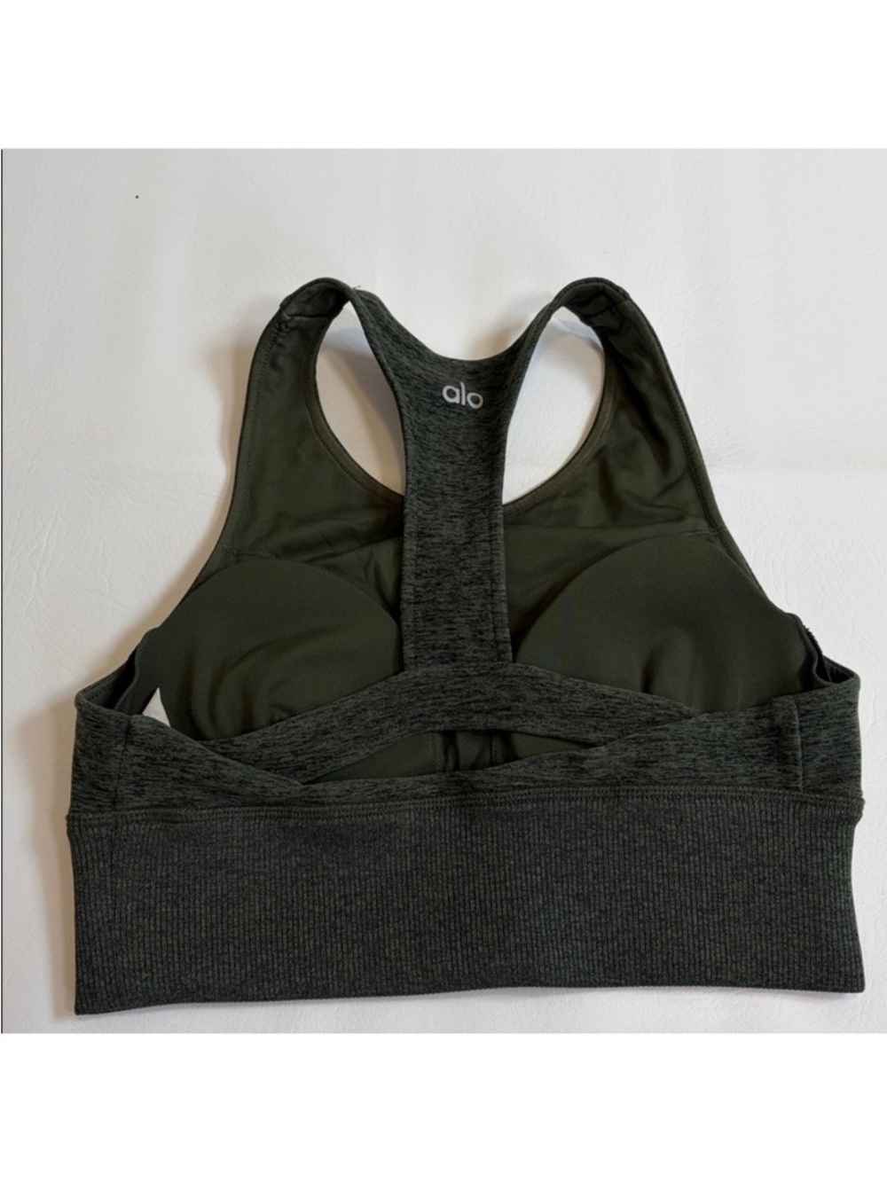 ALO Yoga Women’s Sports Bra Alosoft Serenity Sports Bra Hunter Heather size XS - Picture 8 of 9